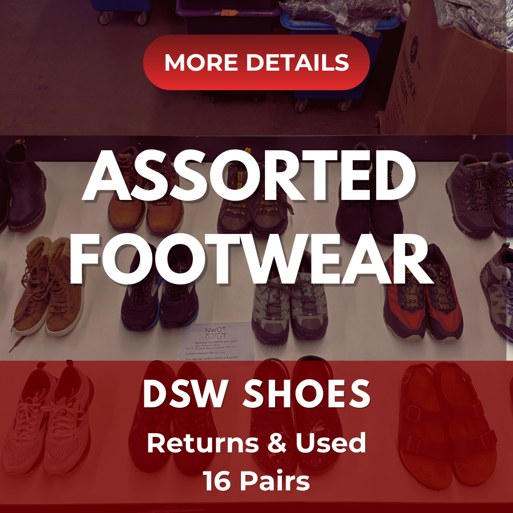DSW Footwear Gold | Mixed/Assorted | Returns/Used| 16 Pairs | Small Box Shoes # SMS-524
