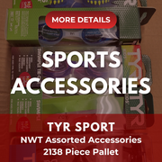 TYR SPORT | Assorted Men's, Women's & Kid's Accessories | NWT | 2138 Pieces | Pallet #PA-664