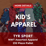 TYR Sport | Assorted Kid's Apparel | NWT | 232 Pieces | Pallet #PA-712