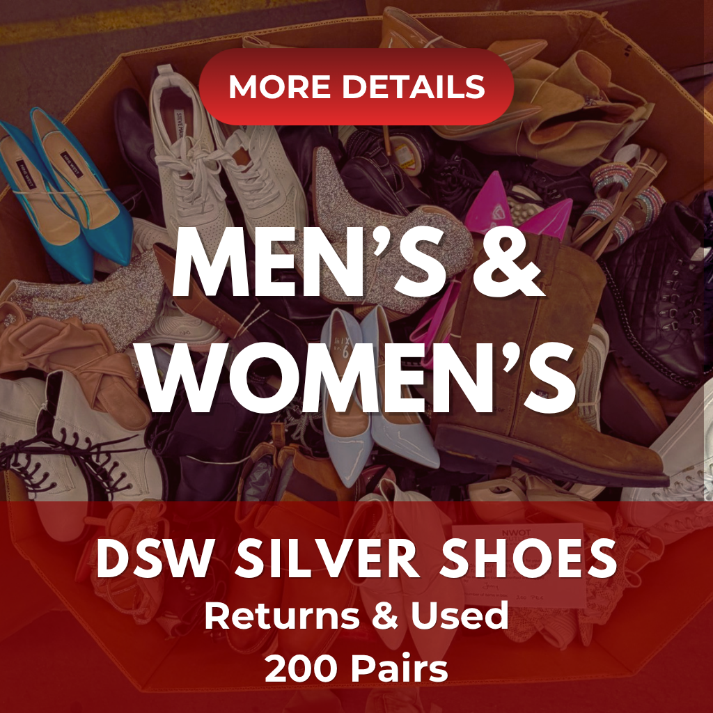 DSW Footwear/Shoes | Assorted Men's and Women's Silver Footwear | Returns | 200 Pairs | Pallet# PS-205