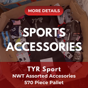 TYR Sport | Sports Accessories | 570 Pieces | Pallet #PA-588