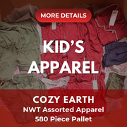 Cozy Earth | Assorted Kid's Apparel | NWT | 580 Pieces | Pallet #PA-758