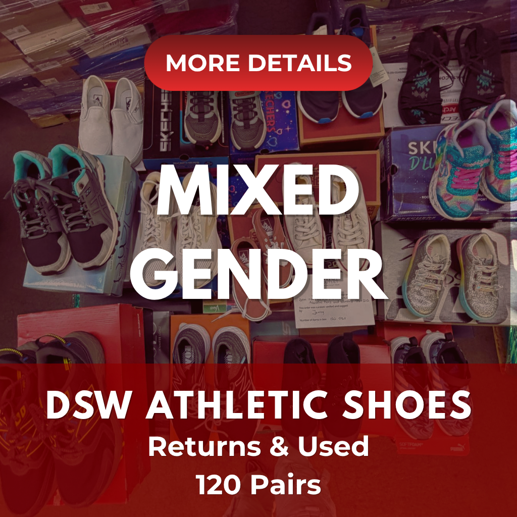 DSW Footwear/Shoes | Assorted Mixed Gender Athletic Footwear | Returns | 120 Pairs | Pallet# PS-212