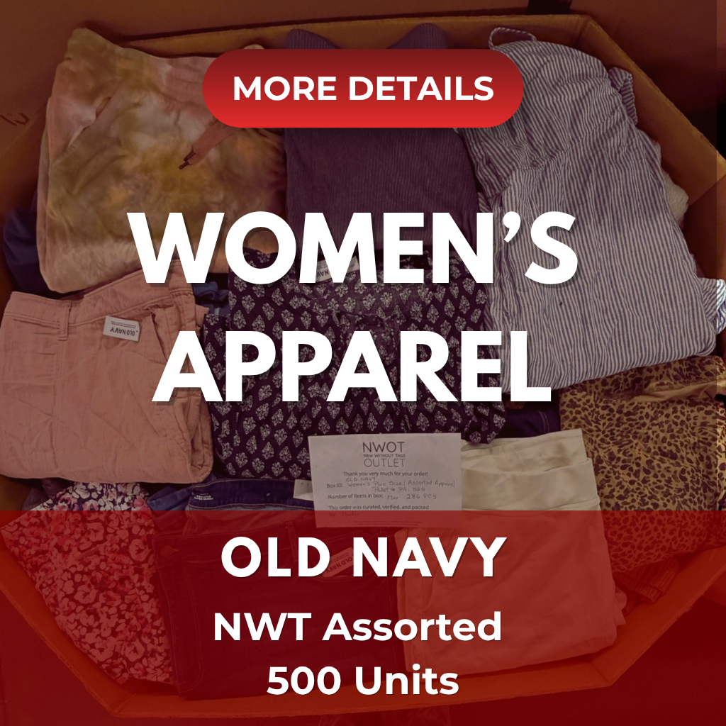Old Navy Women's | Assorted Apparel | 500 Pieces | NWT | Pallet #PA-523