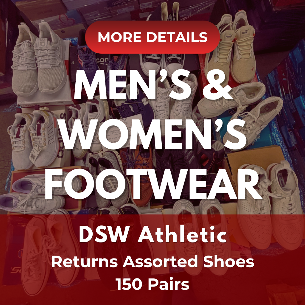 DSW Footwear/Shoes | Assorted Men's and Women's Athletic Footwear | Returns | 150 Pairs | Pallet# PS-118