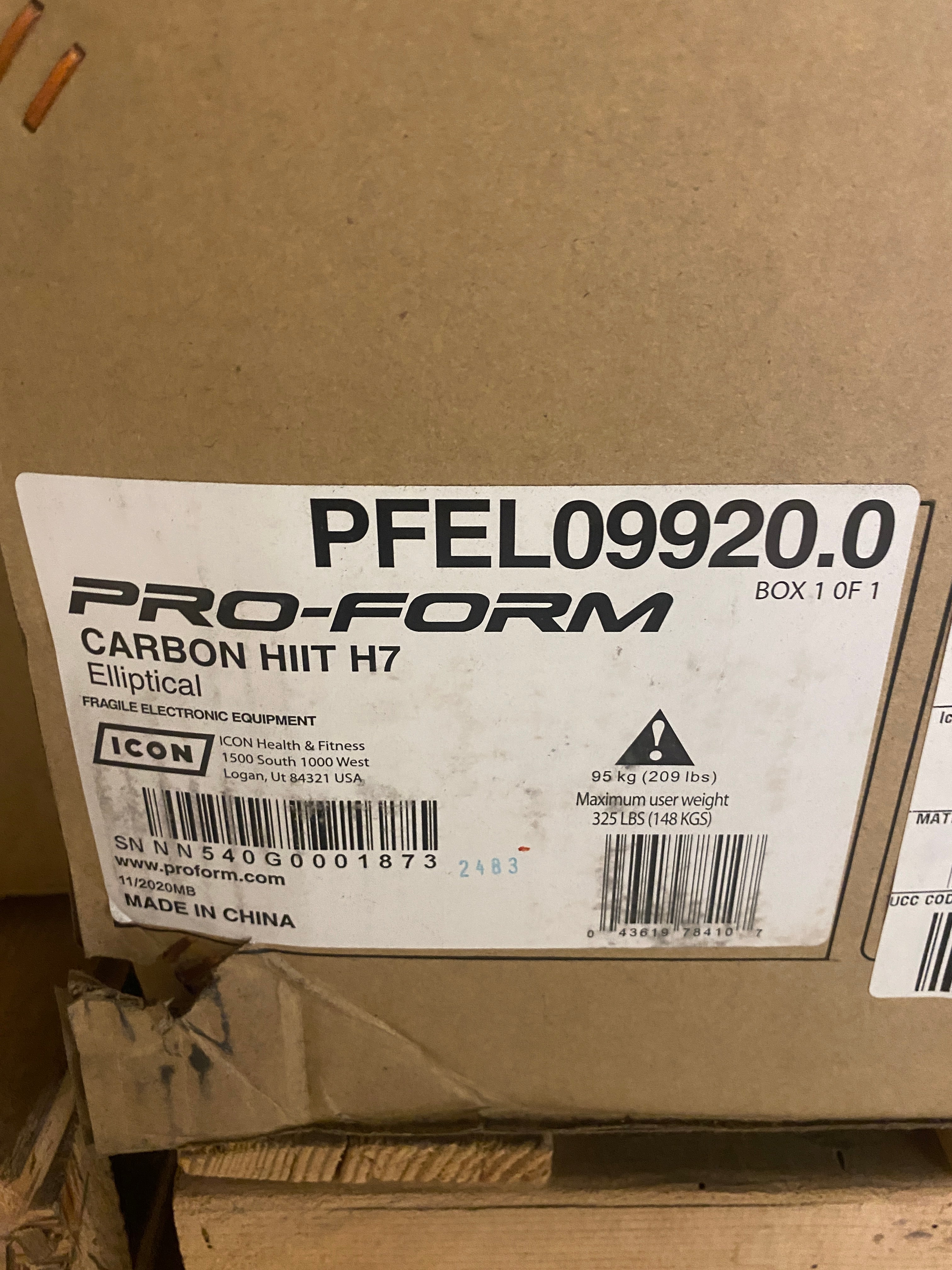 Exercise Equipment  | PROFORM CARBON HIIT H7 | NIB | Elliptical Trainer | MSRP $1299.99