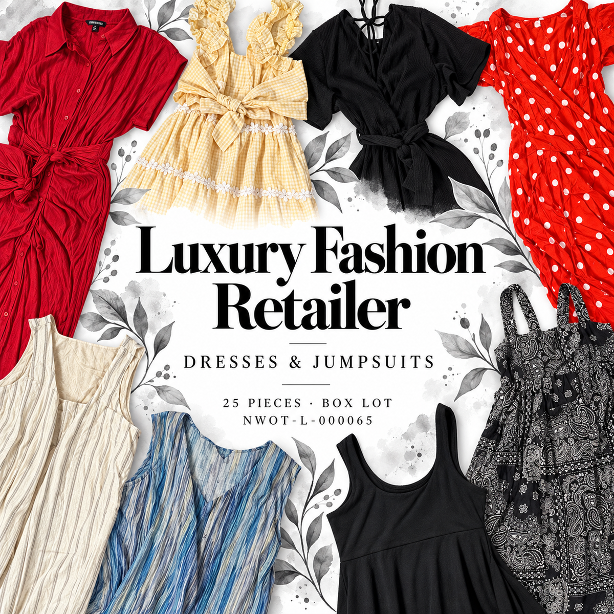 Luxury Fashion Retailer — 25-piece dresses and jumpsuits box, NWOT-L-000065