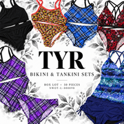 TYR bikini and tankini swimwear — box lot of 50 physical pieces — NWOT-L-000098