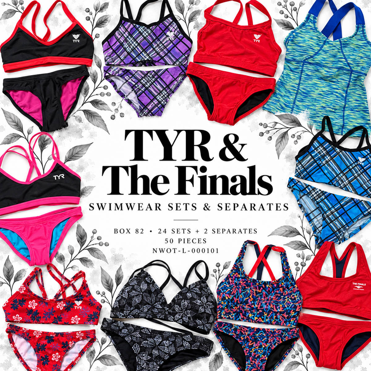 TYR & The Finals swimwear — 24 sets and 2 separates / 50 pieces — NWOT-L-000101