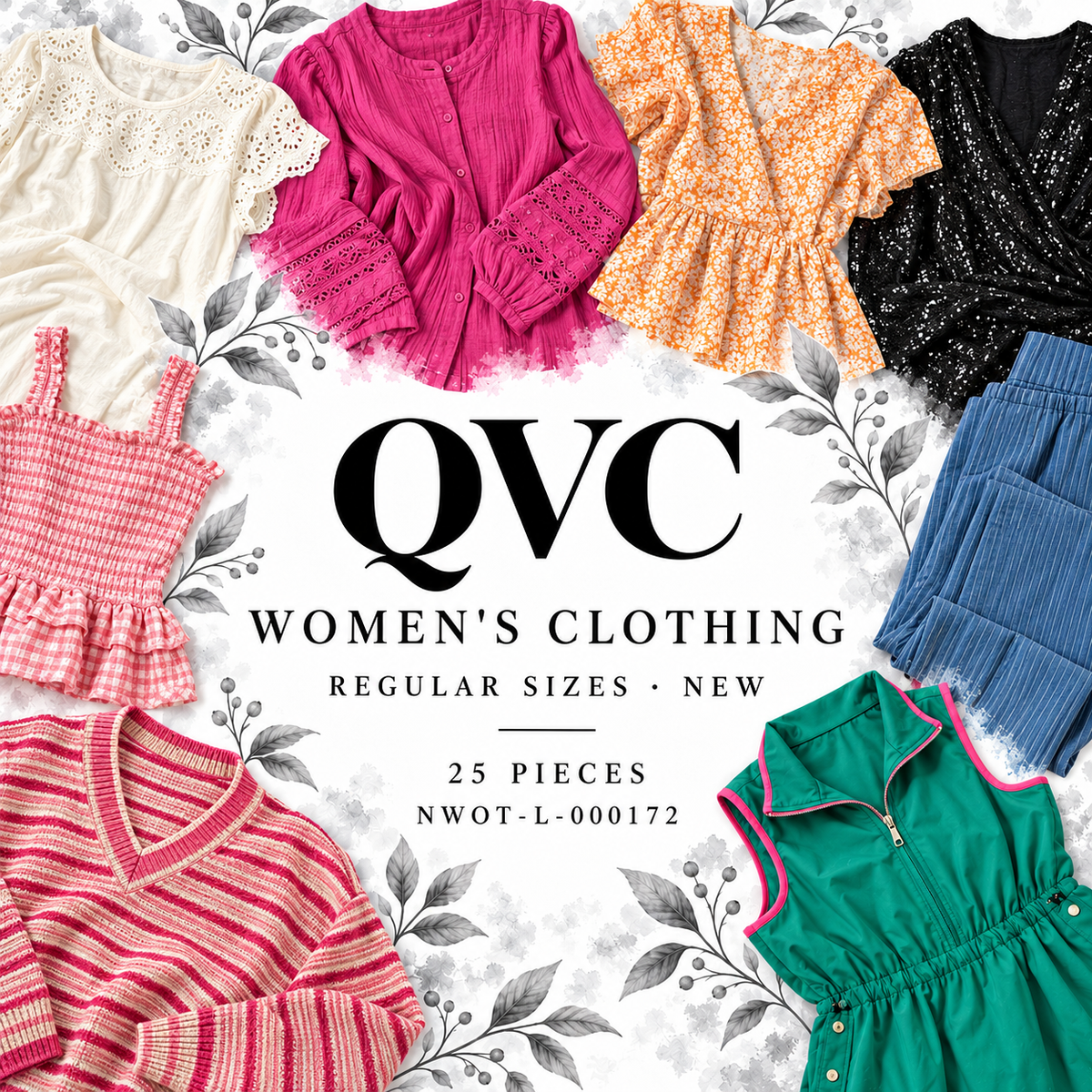 QVC women's clothing, regular sizes, new, 25 pieces — NWOT-L-000172