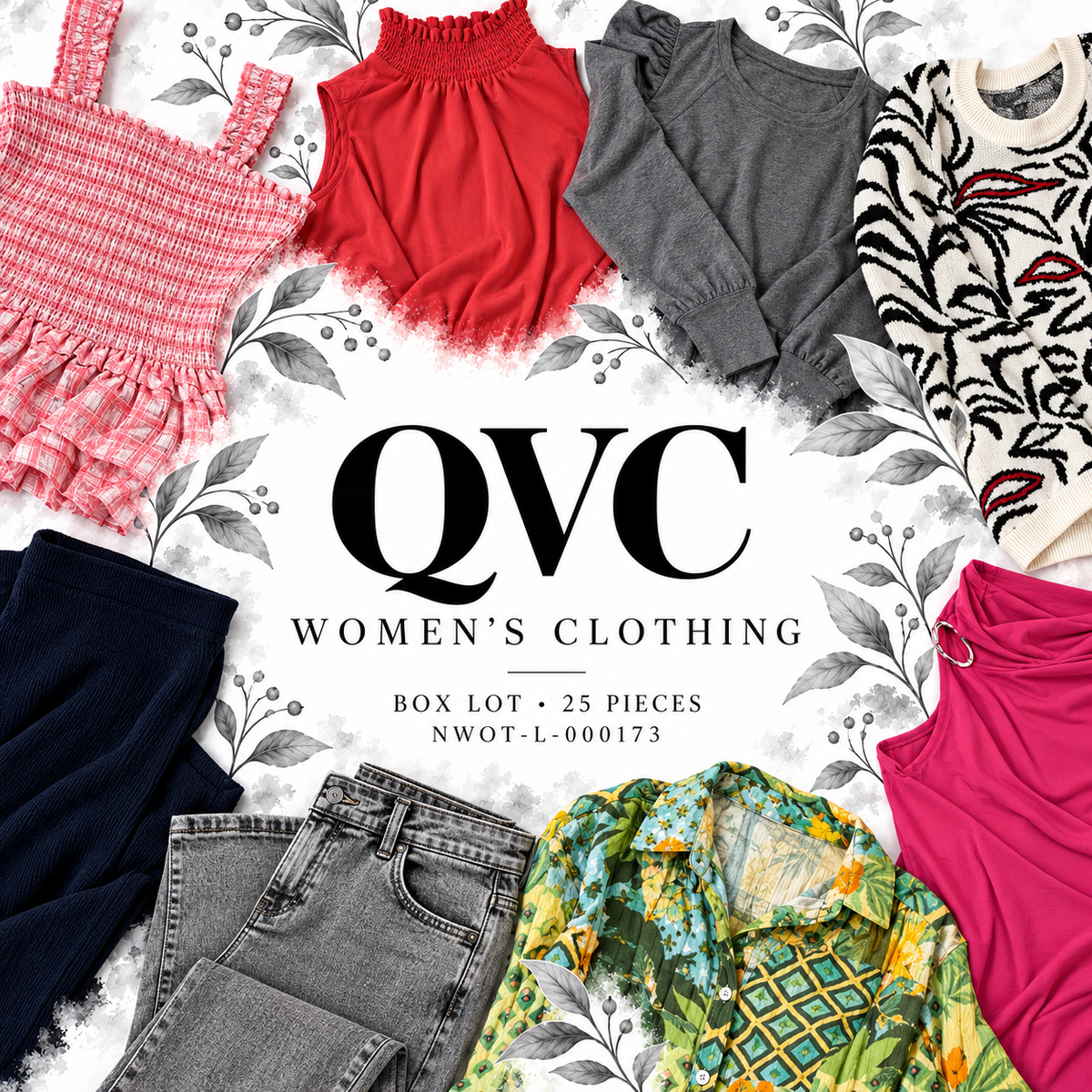 QVC women's clothing box lot — 25 pieces — NWOT-L-000173.