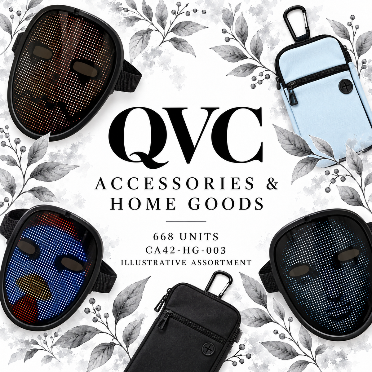 QVC CA42-HG-003; 668 supplier units; editorial illustrative assortment