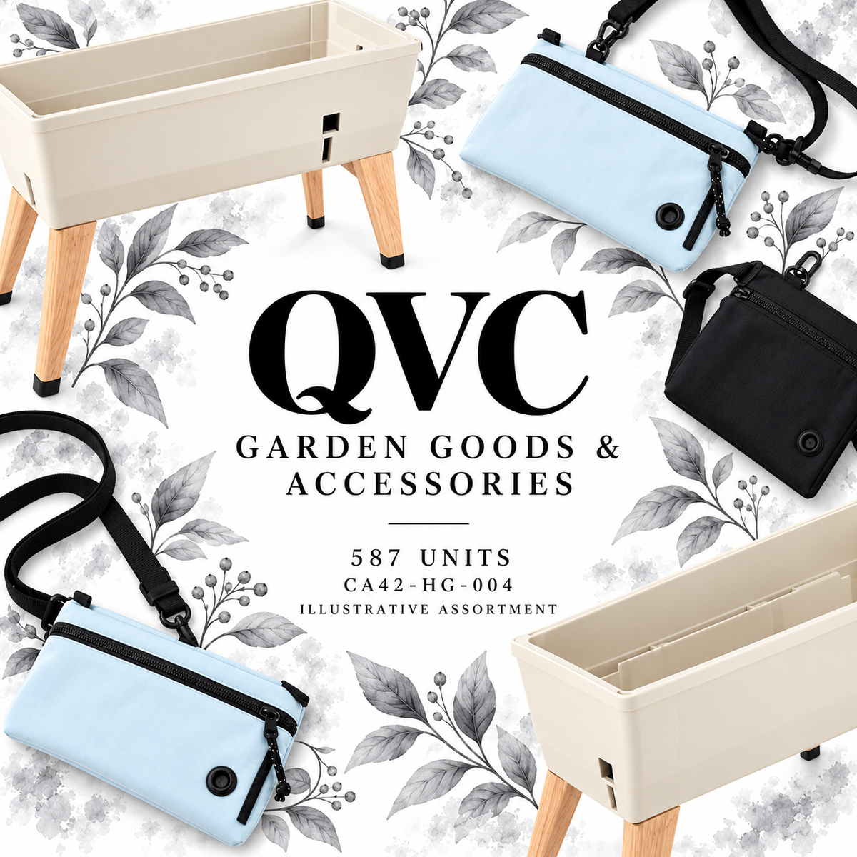 QVC CA42-HG-004; 587 supplier units; editorial illustrative assortment
