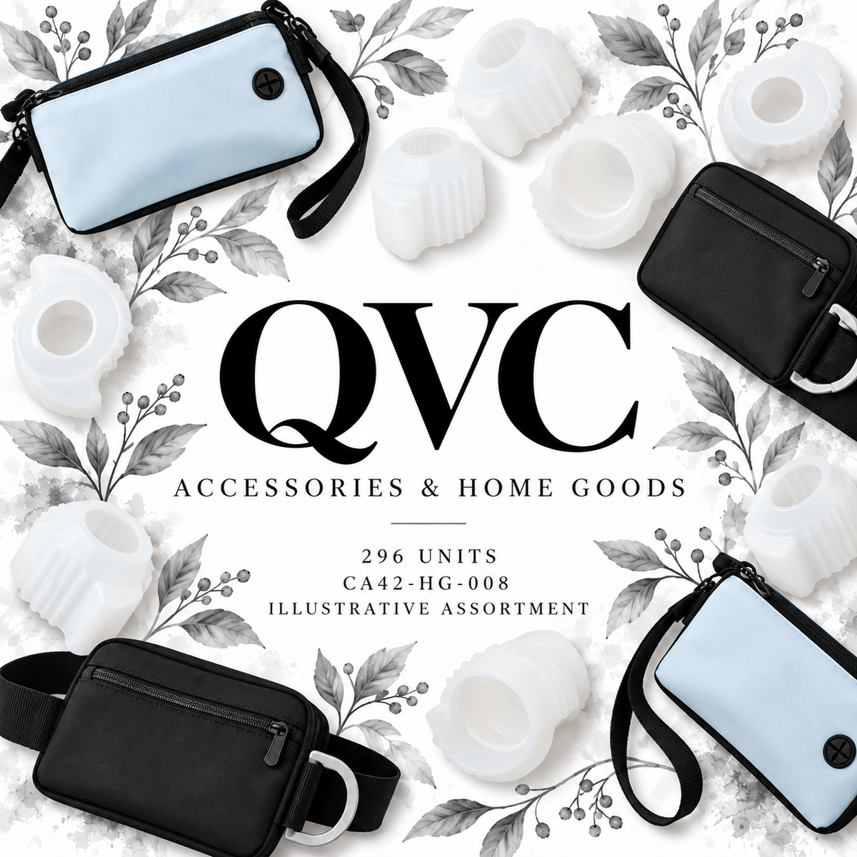 QVC CA42-HG-008; 296 supplier units; editorial illustrative assortment