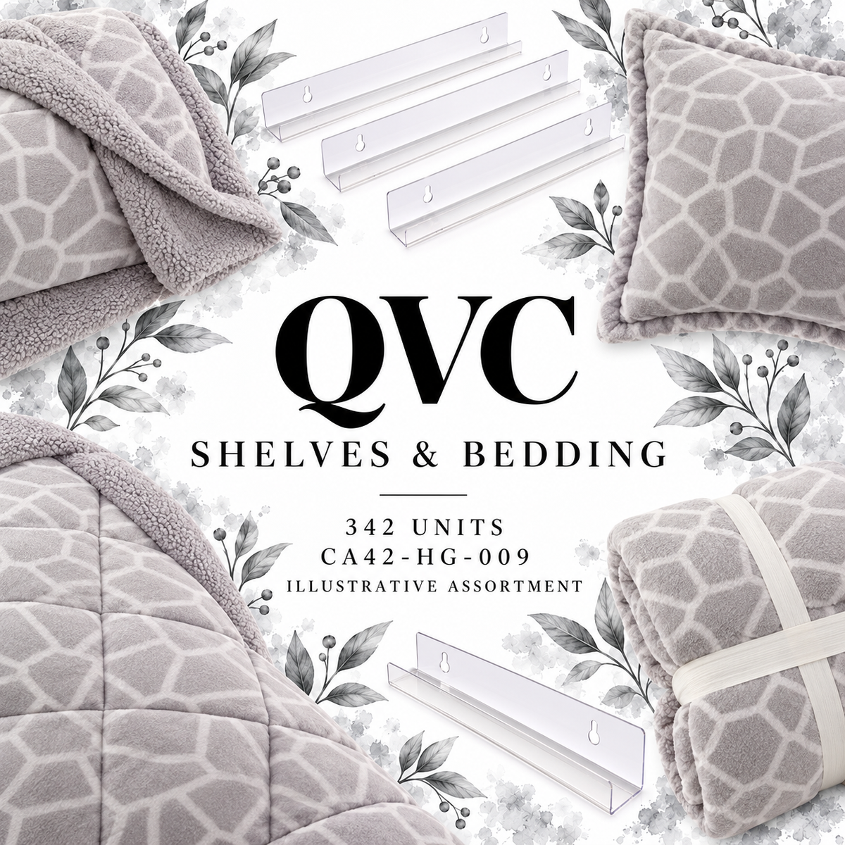 QVC CA42-HG-009; 342 supplier units; editorial illustrative assortment