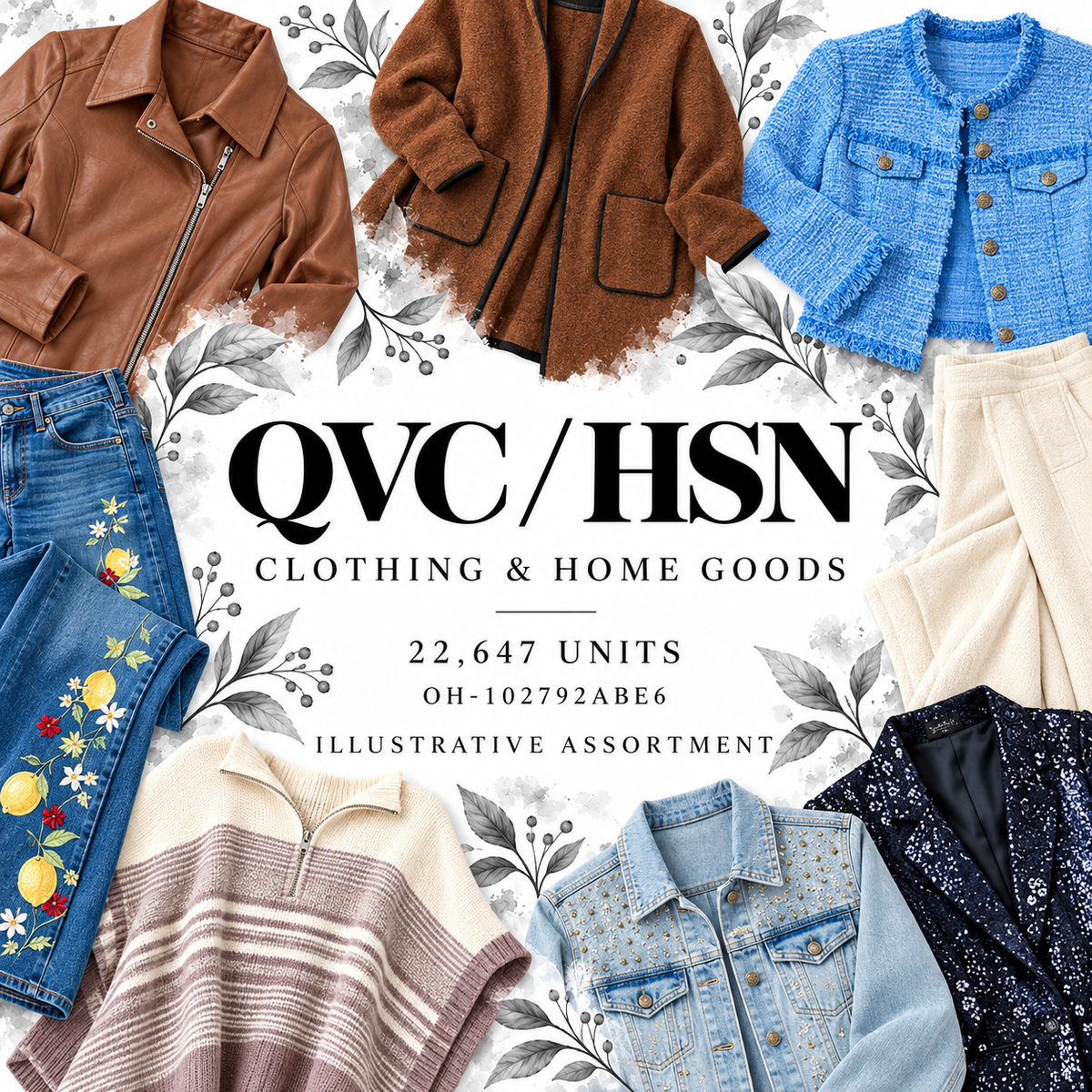 QVC OH-102792ABE6; 22,647 supplier units; editorial illustrative assortment