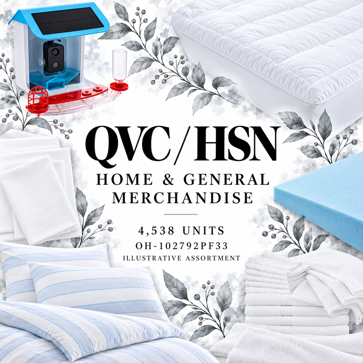 QVC OH-102792PF33; 4,538 supplier units; editorial illustrative assortment