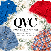 QVC Truck 9, PA-694 — 7,557 pieces across 26 pallets; approved editorial cover styled from this truck's own merchandise photos.