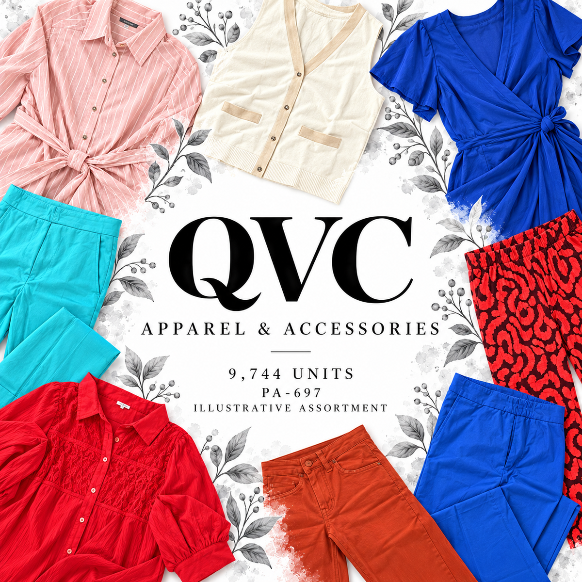 QVC PA-697; 9,744 supplier units; editorial illustrative assortment