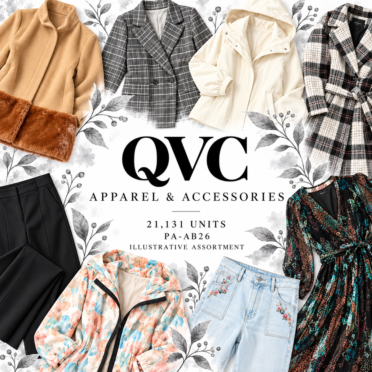 QVC PA-AB26; 21,131 supplier units; editorial illustrative assortment