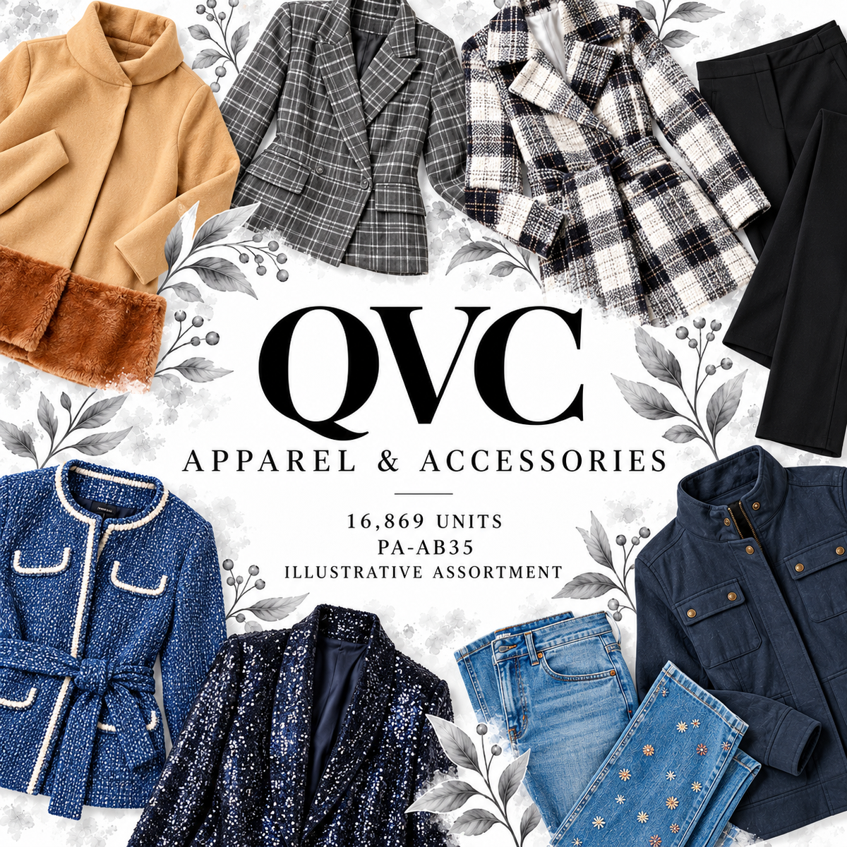 QVC PA-AB35; 16,869 supplier units; editorial illustrative assortment
