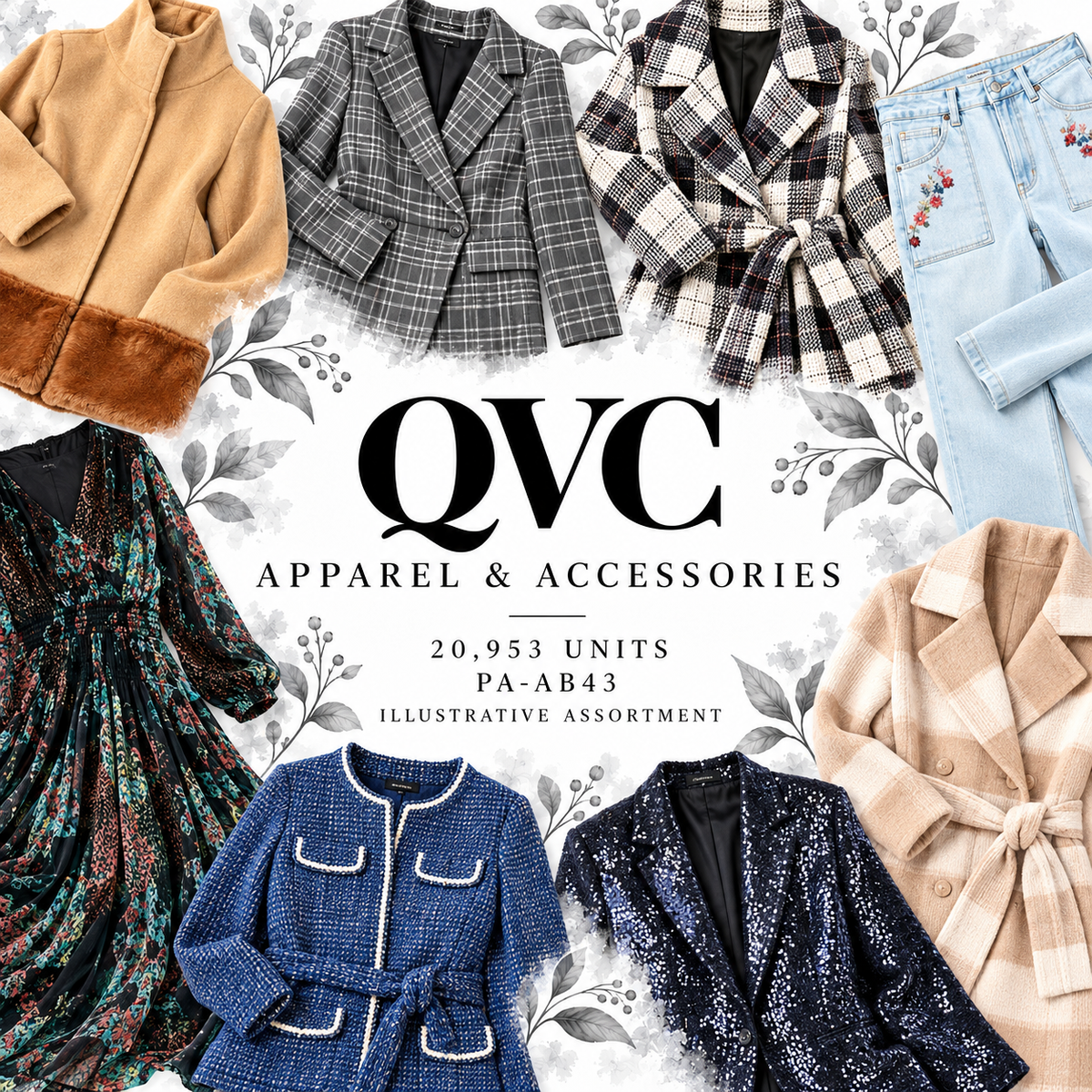 QVC PA-AB43; 20,953 supplier units; editorial illustrative assortment