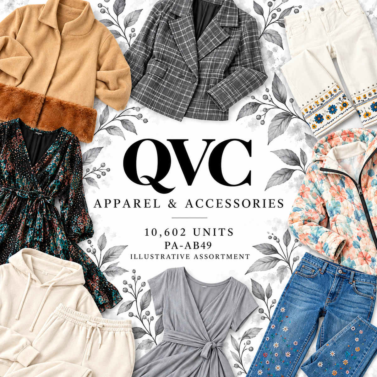 QVC PA-AB49; 10,602 supplier units; editorial illustrative assortment