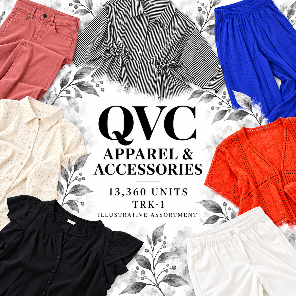 QVC TRK-1; 13,360 supplier units; editorial illustrative assortment