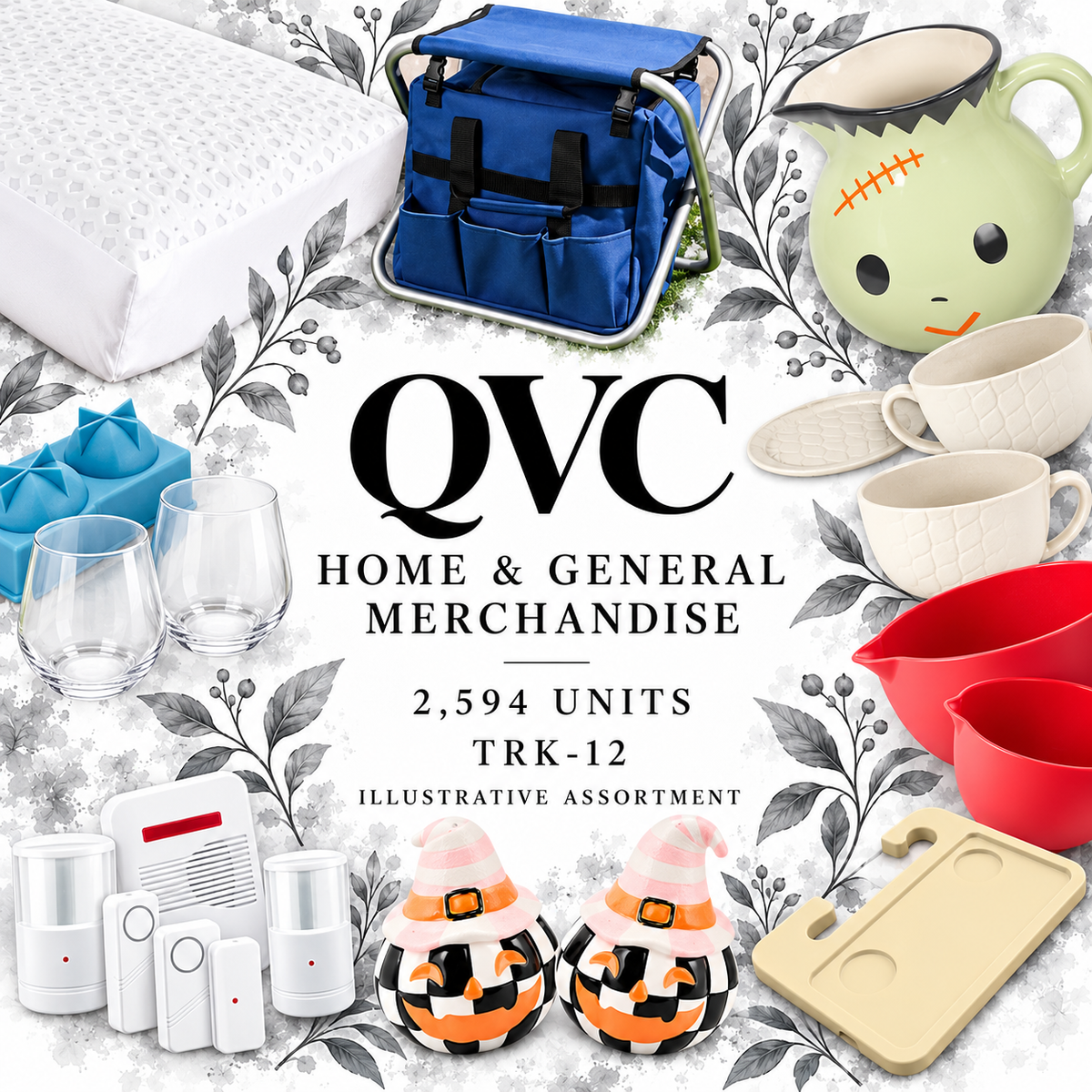 QVC TRK-12; 2,594 supplier units; editorial illustrative assortment