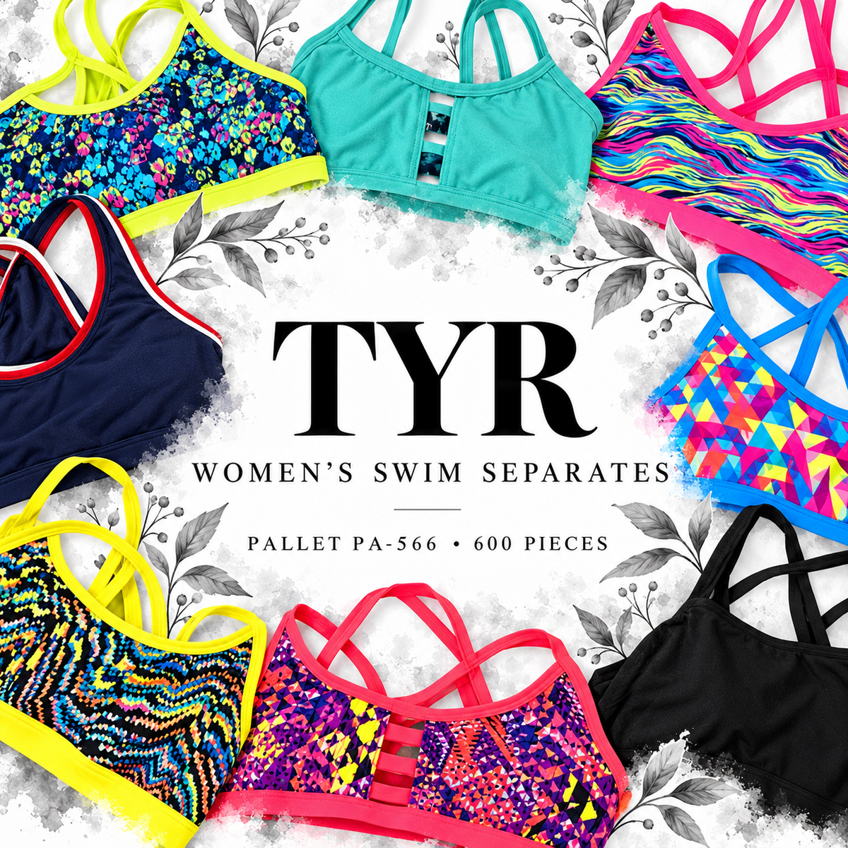 TYR women's swim separates — Pallet PA-566, 600 pieces