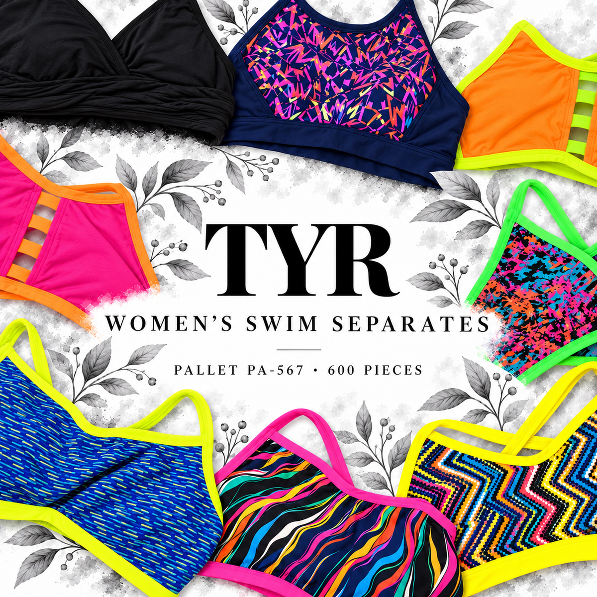 TYR women's swim separates — Pallet PA-567, 600 pieces