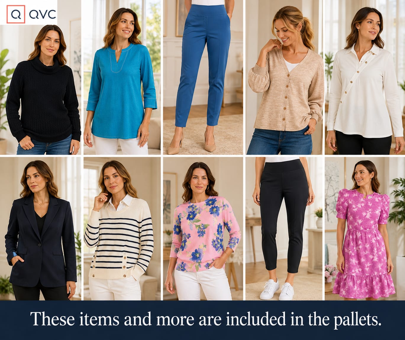 QVC APPAREL TRUCKLOAD#12 | Assorted Women's Apparel | NWT | 8930 (26 pallets) Pieces | Pallet #PA-695
