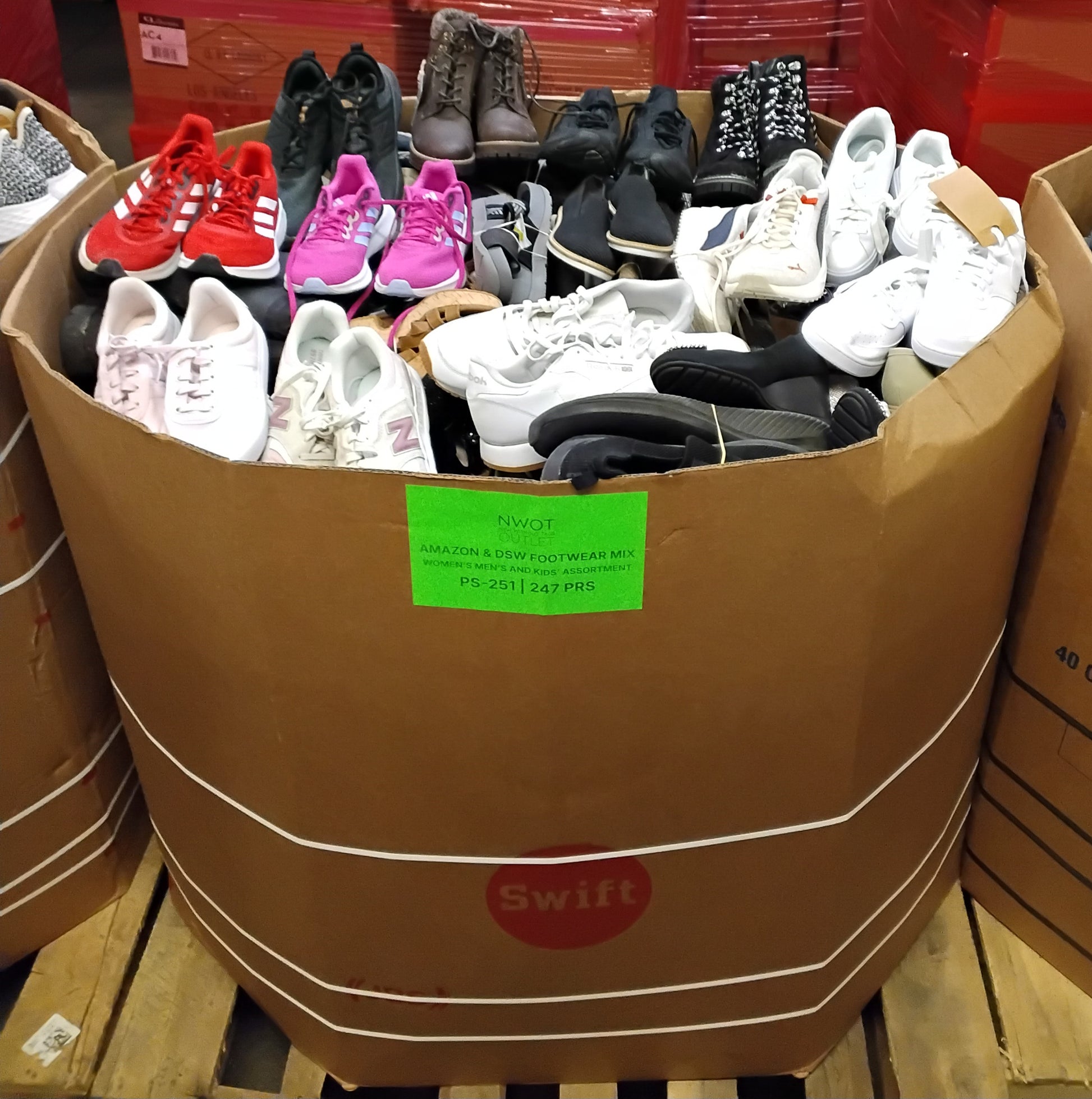Amazon & DSW footwear mix | Assorted Men's, Women's Footwear | Returns | 247 Pairs | Pallet #PS-251