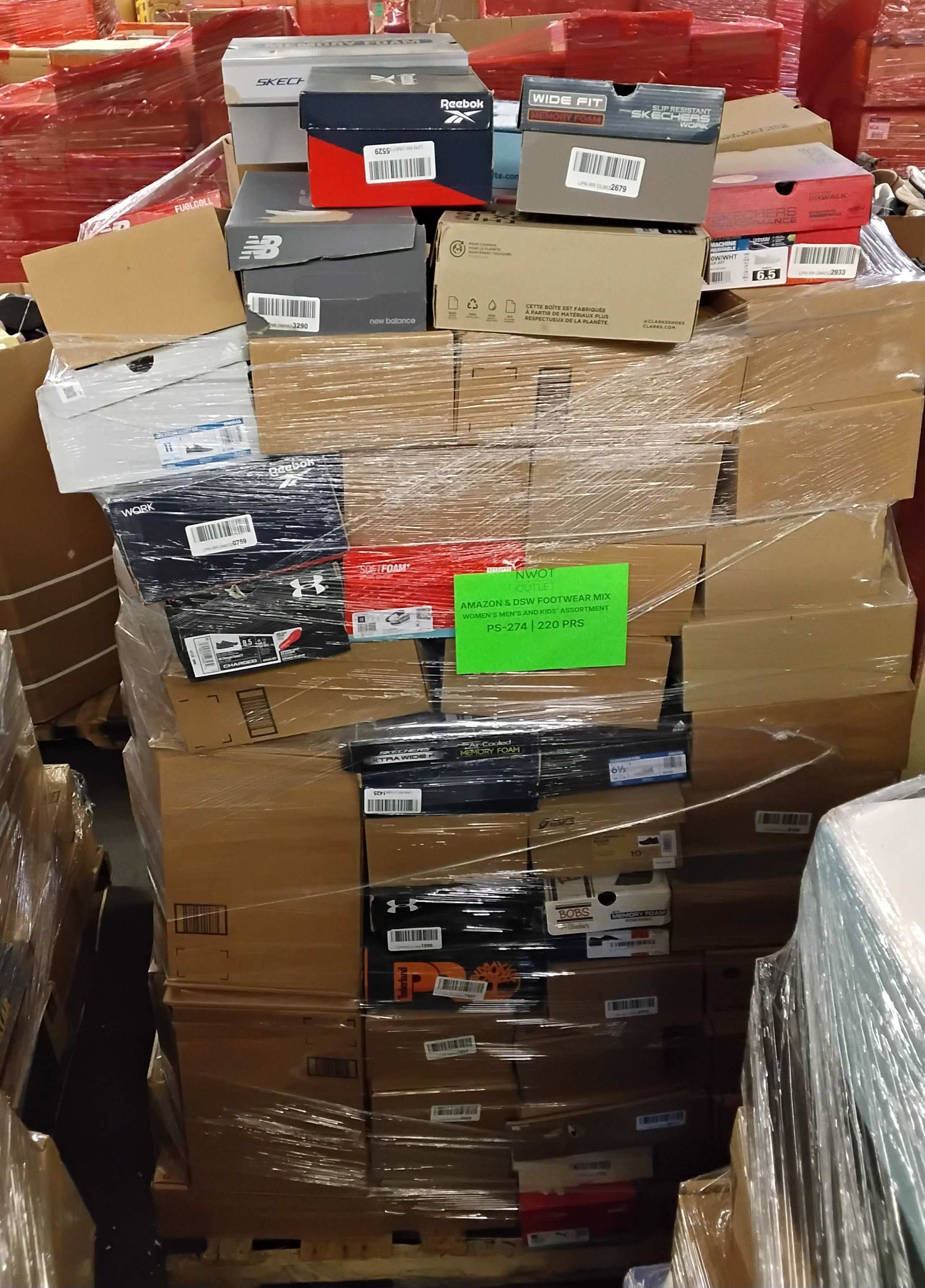 DSW & Amazon | Assorted Men's, Women's & Kid's Footwear | Returns | 220 Pairs | Pallet #PS-274