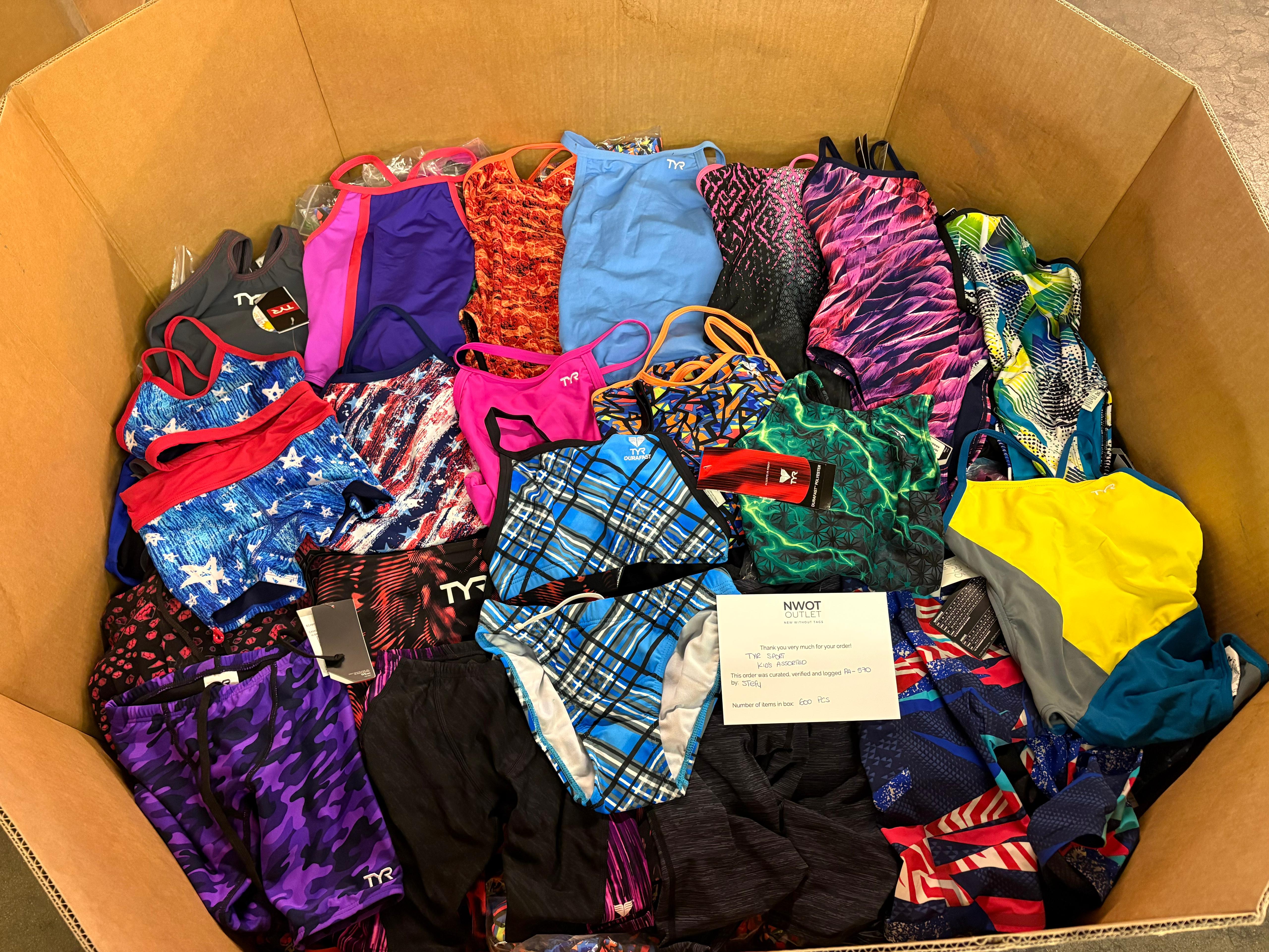 TYR SPORT | Assorted Kid's Apparel | NWT | 600 Pieces | Pallet #PA-570