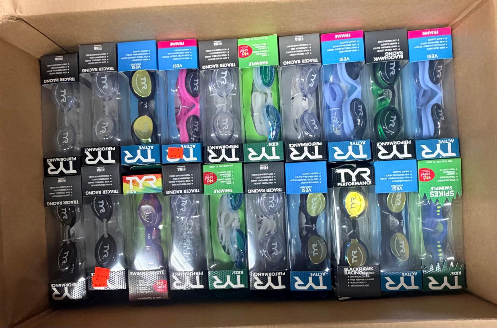 TYR SPORT GOGGLES | Assorted Men's, Women's, Kid's Accessories | NWT | 100 Pieces | Small Box #SMA-592