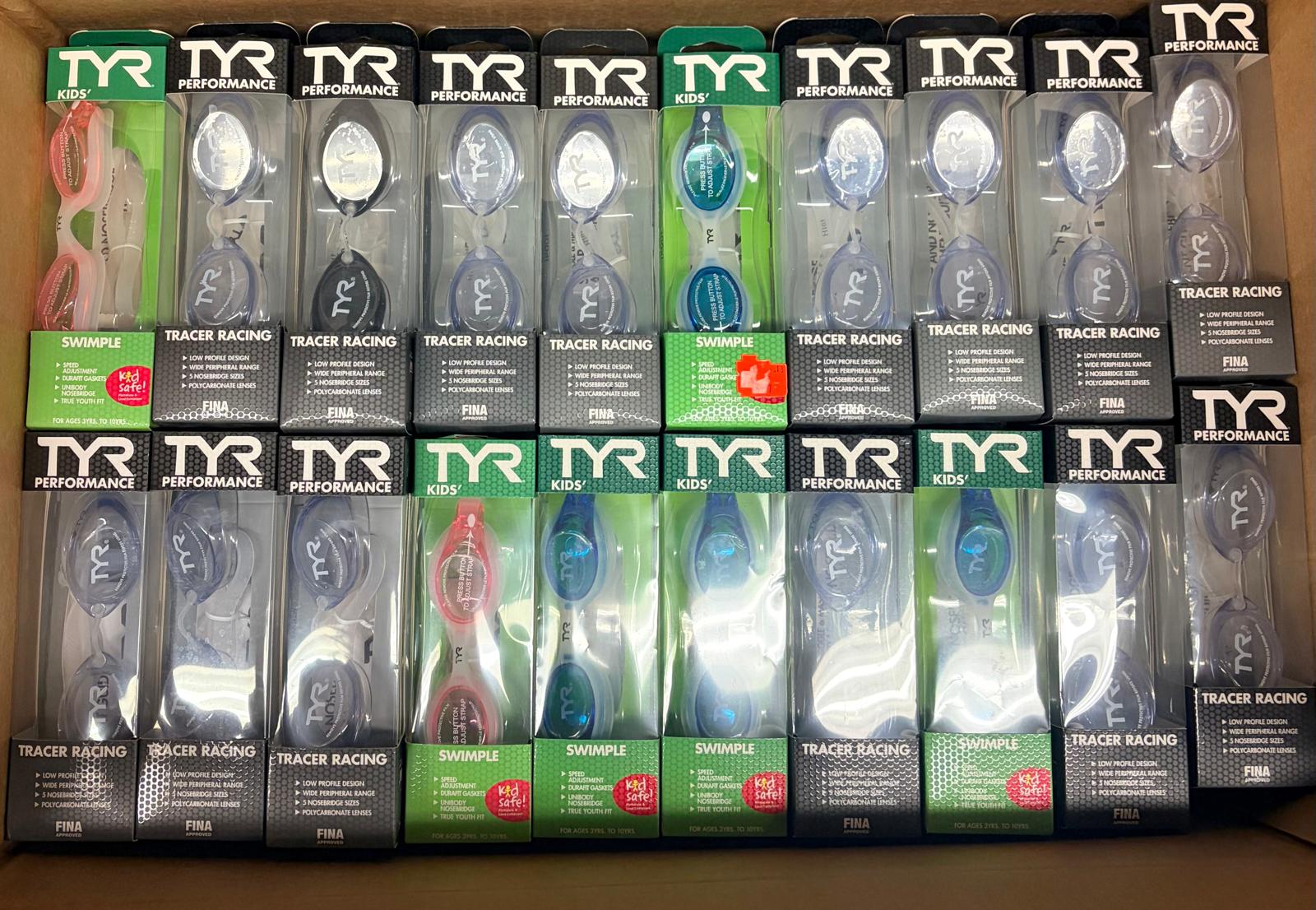 TYR SPORT GOGGLES | Assorted Men's, Women's Accessories | NWT | 100 Pieces | Small Box #SMA-594