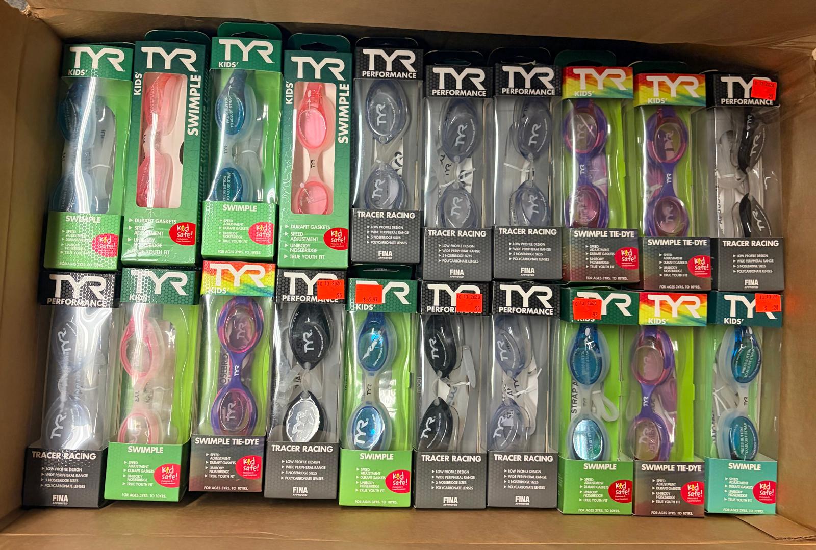 TYR SPORT GOGGLES | Assorted Men's, Women's, Kid's Accessories | NWT | 100 Pieces | Small Box #SMA-597