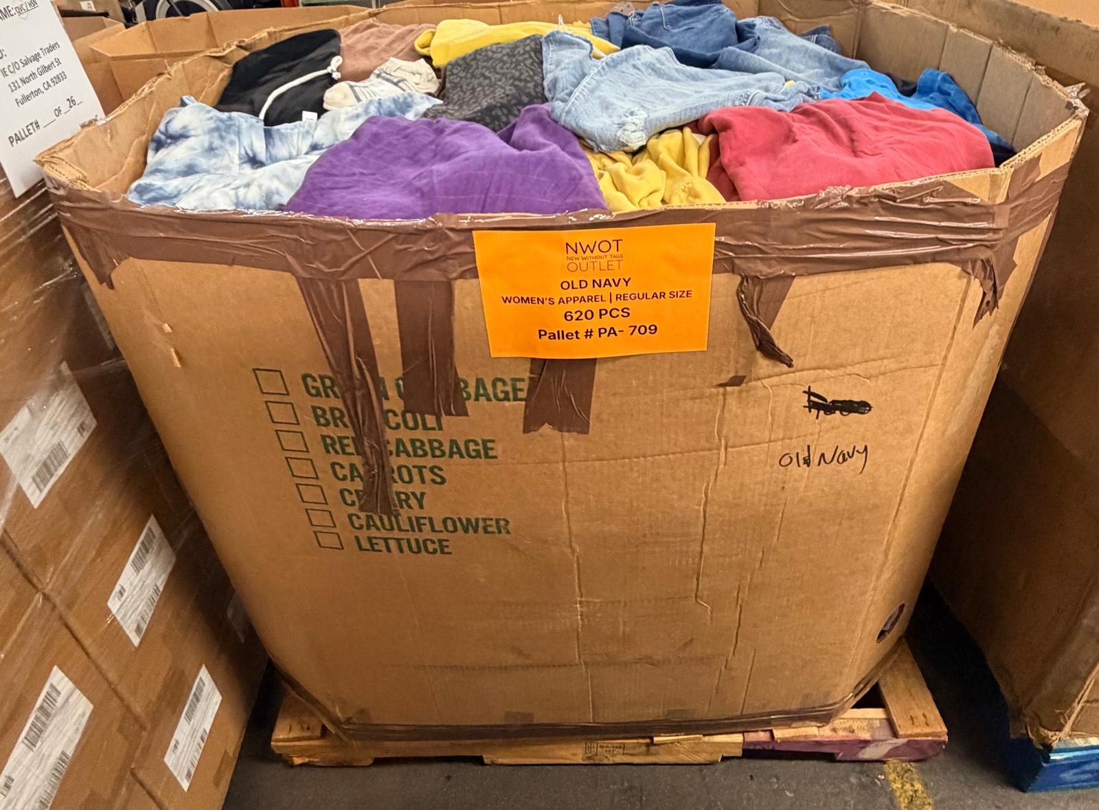 Old Navy | Assorted Women's Apparel | NWT | 620 Pieces | Pallet #PA-709