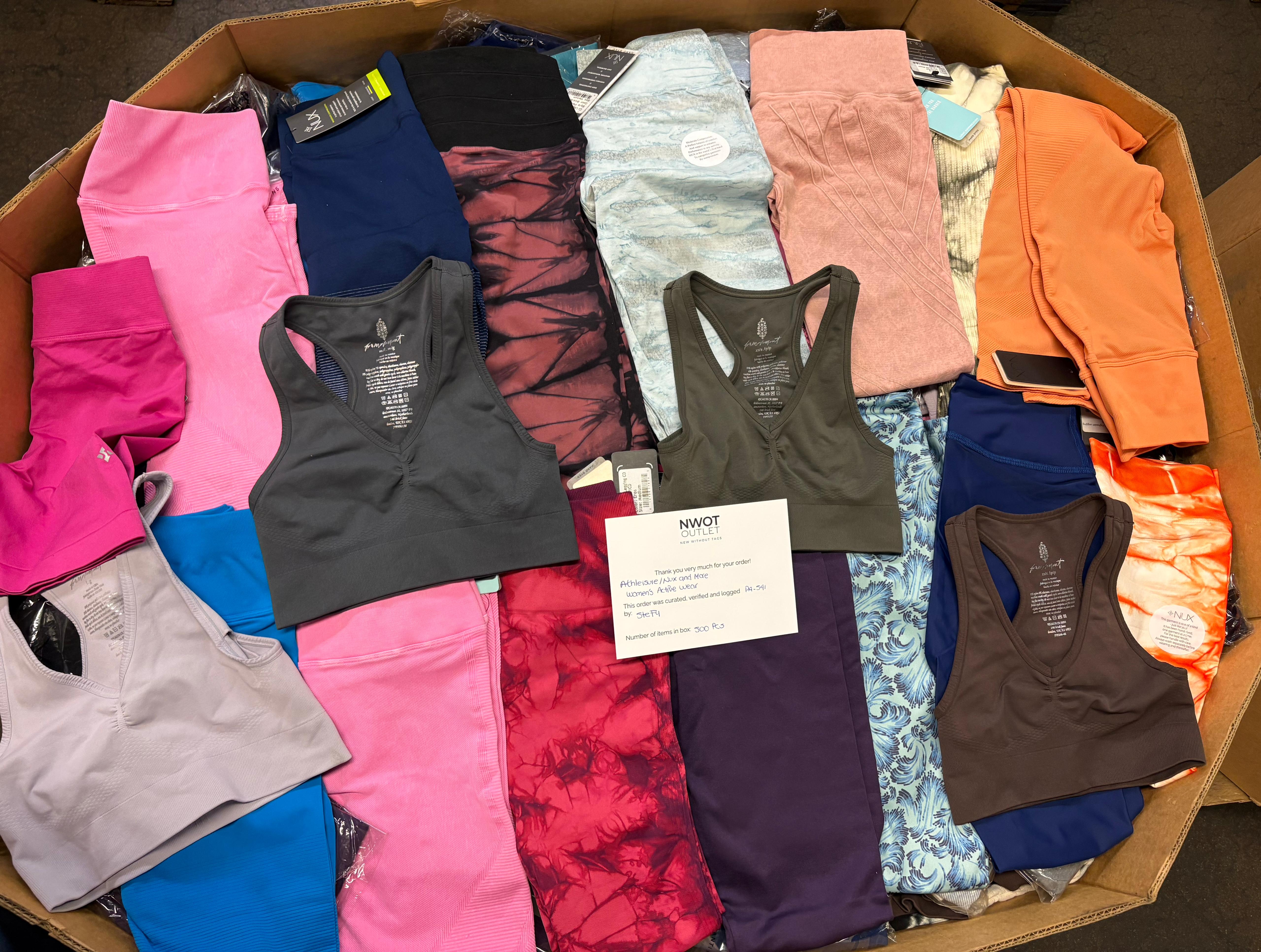 ATHLEISURE/NUX AND MORE WOMEN'S  ACTIVE WEAR | Assorted Women's Apparel | NWT | 500 Pieces | Pallet #PA-541