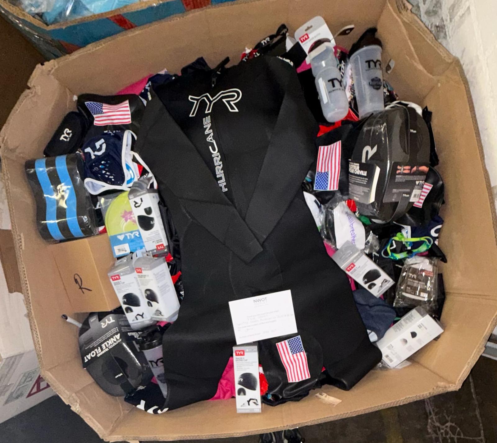 TYR SPORT SPORTING  GOODS ACCESORIES | Assorted Men's, Women's & Kid's Accessories | NWOT | 570 Pieces | Pallet #PA-589