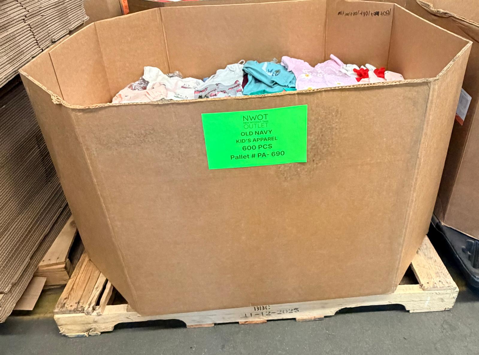 OLD NAVY KID'S APPAREL | Assorted Kid's Apparel | NWT | 600 Pieces | Pallet #PA-690