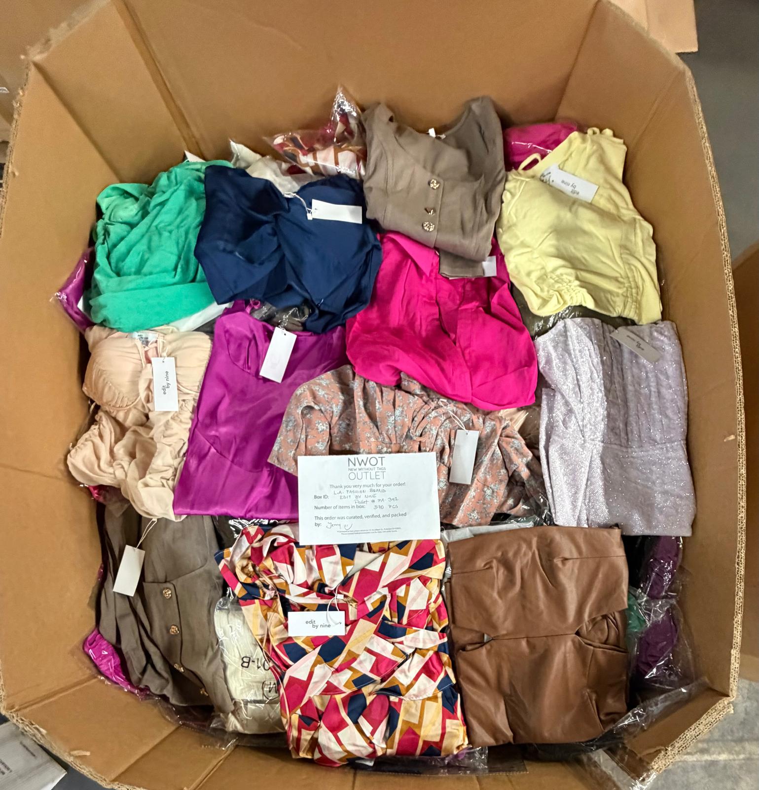 LA FASHION BRANDS  EDIT BY NINE | Assorted Women's Apparel | NWT | 570 Pieces | Pallet #PA-392