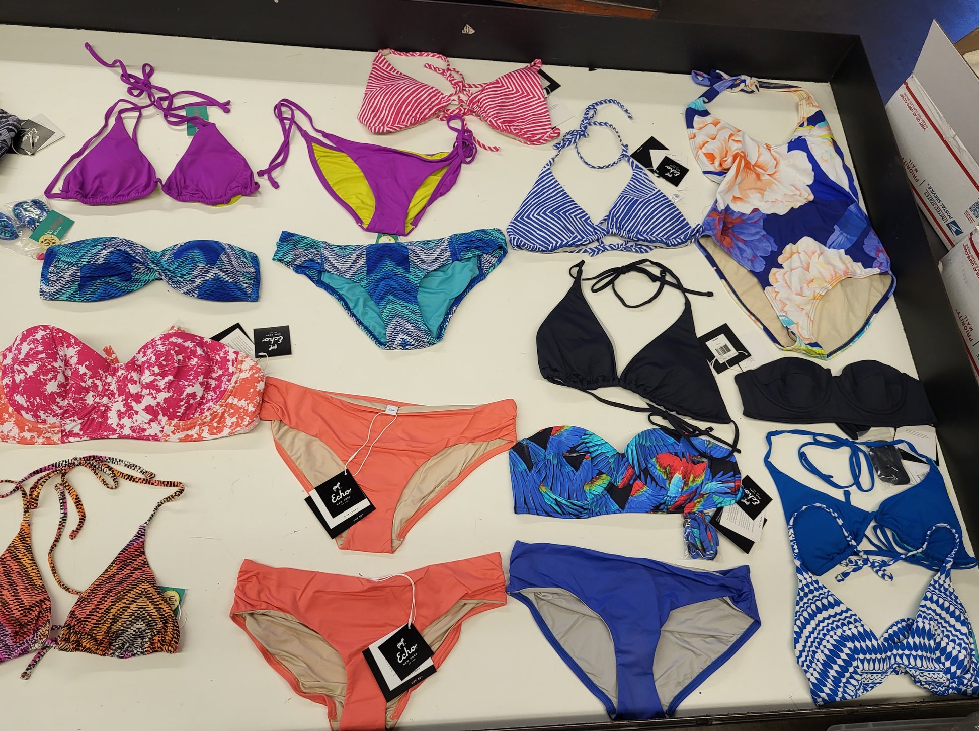 ECHO NEW YORK WOMEN'S COVER-UPS AND SWIMWEAR | Assorted Women's Apparel | NWT | 25 Pieces | Small Box #SMA 573