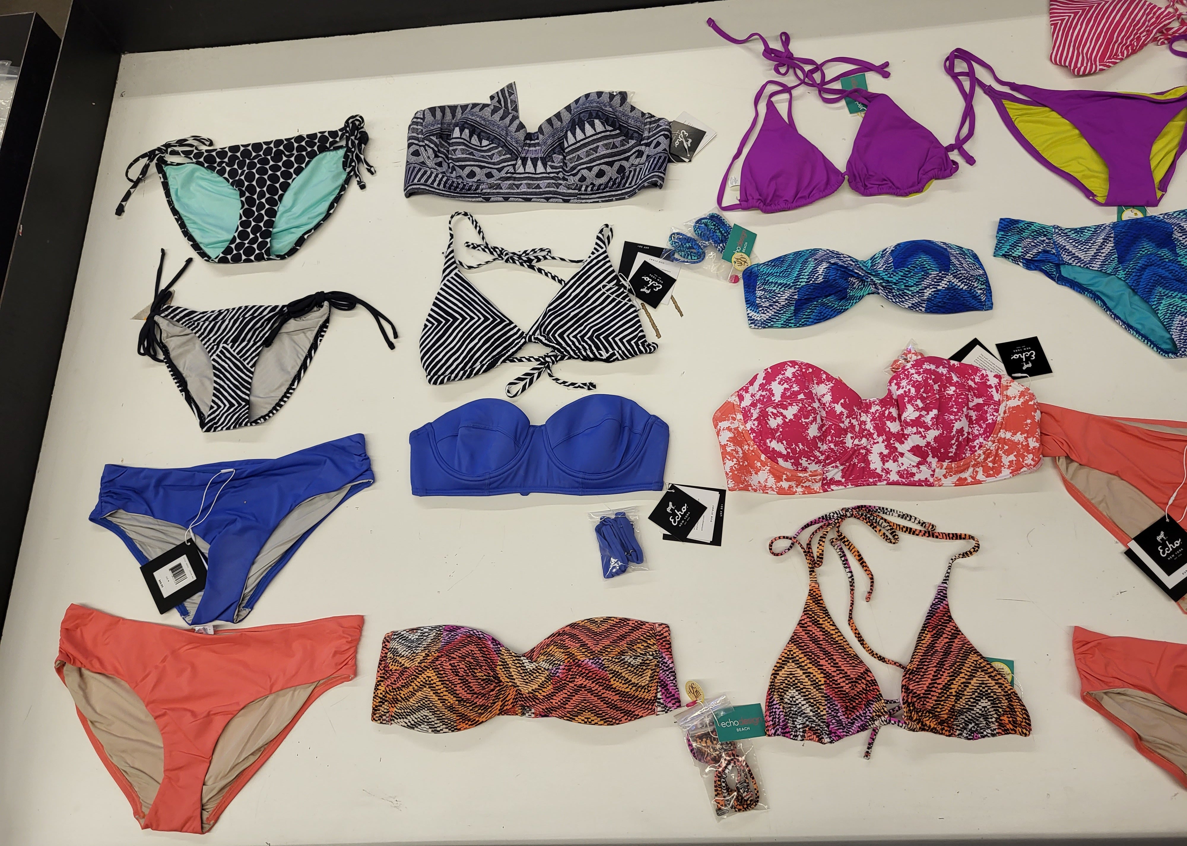 ECHO NEW YORK WOMEN'S COVER-UPS AND SWIMWEAR | Assorted Women's Apparel | NWT | 25 Pieces | Small Box #SMA 573