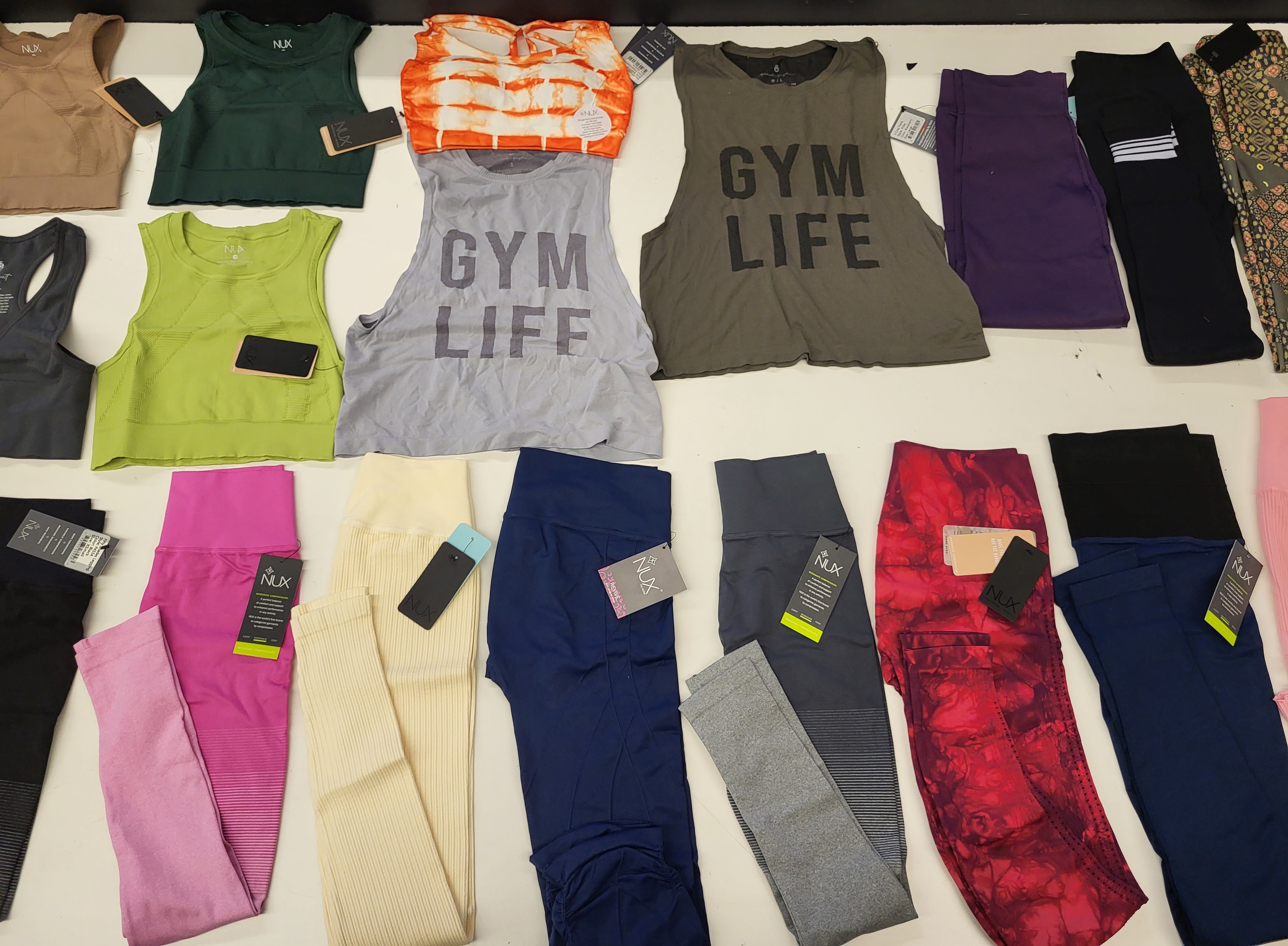 NUX ACTIVEWEAR APPAREL | Assorted Women's Apparel | NWT | 25 Pieces | Small Box #SMA 578