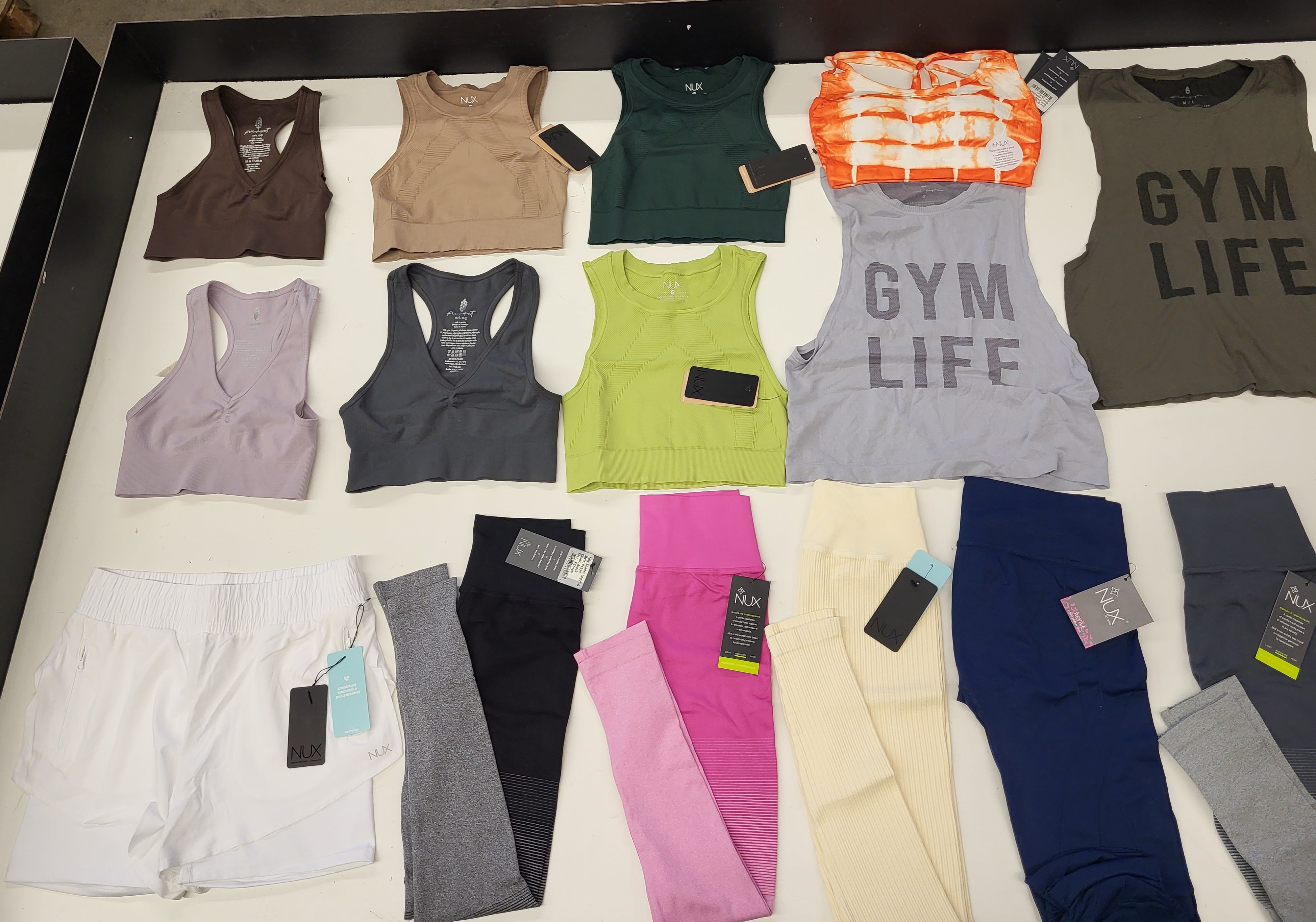 NUX ACTIVEWEAR APPAREL | Assorted Women's Apparel | NWT | 25 Pieces | Small Box #SMA 578