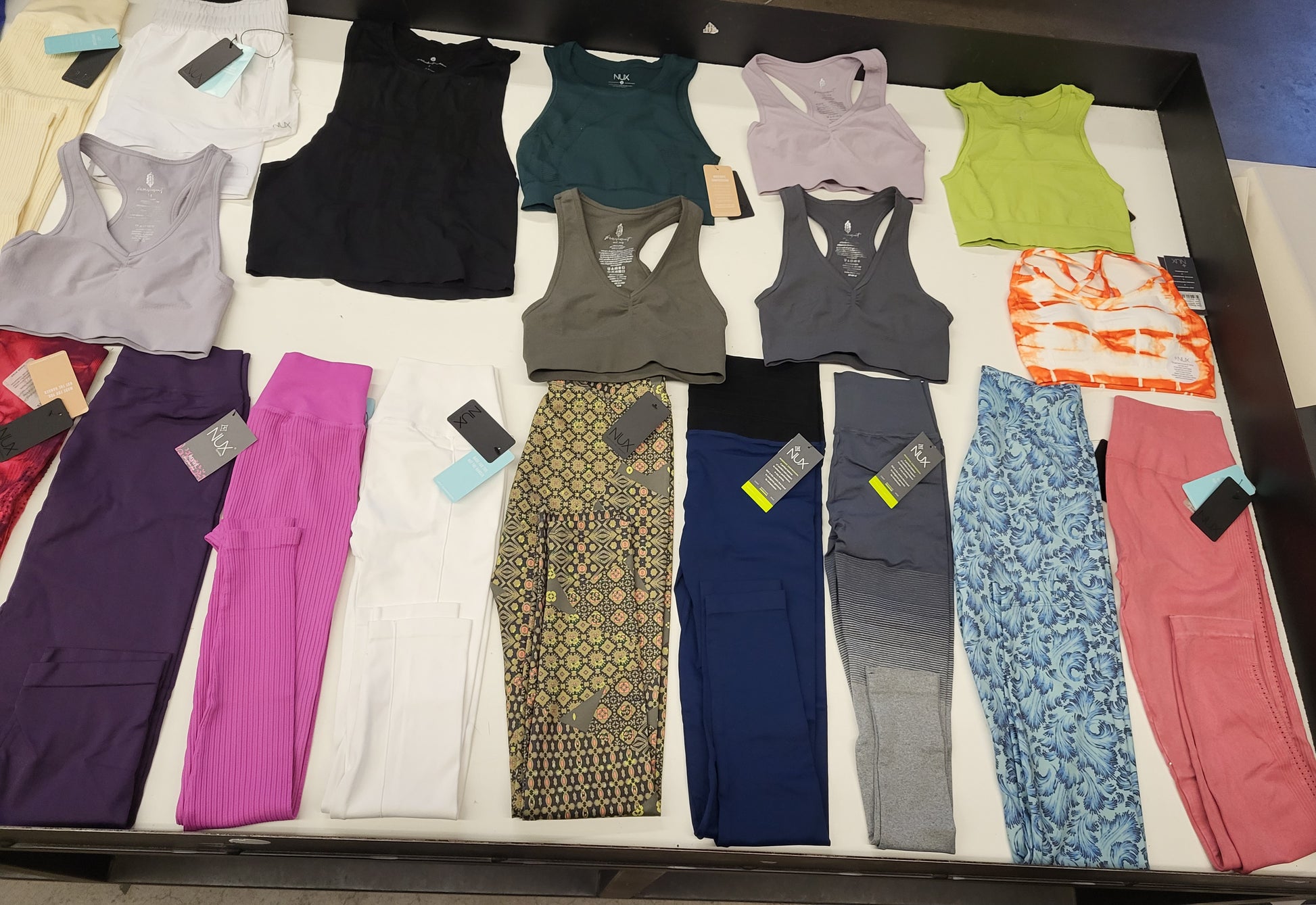 NUX ACTIVEWEAR APPAREL | Assorted Women's Apparel | NWT | 25 Pieces | Small Box #SMA 579