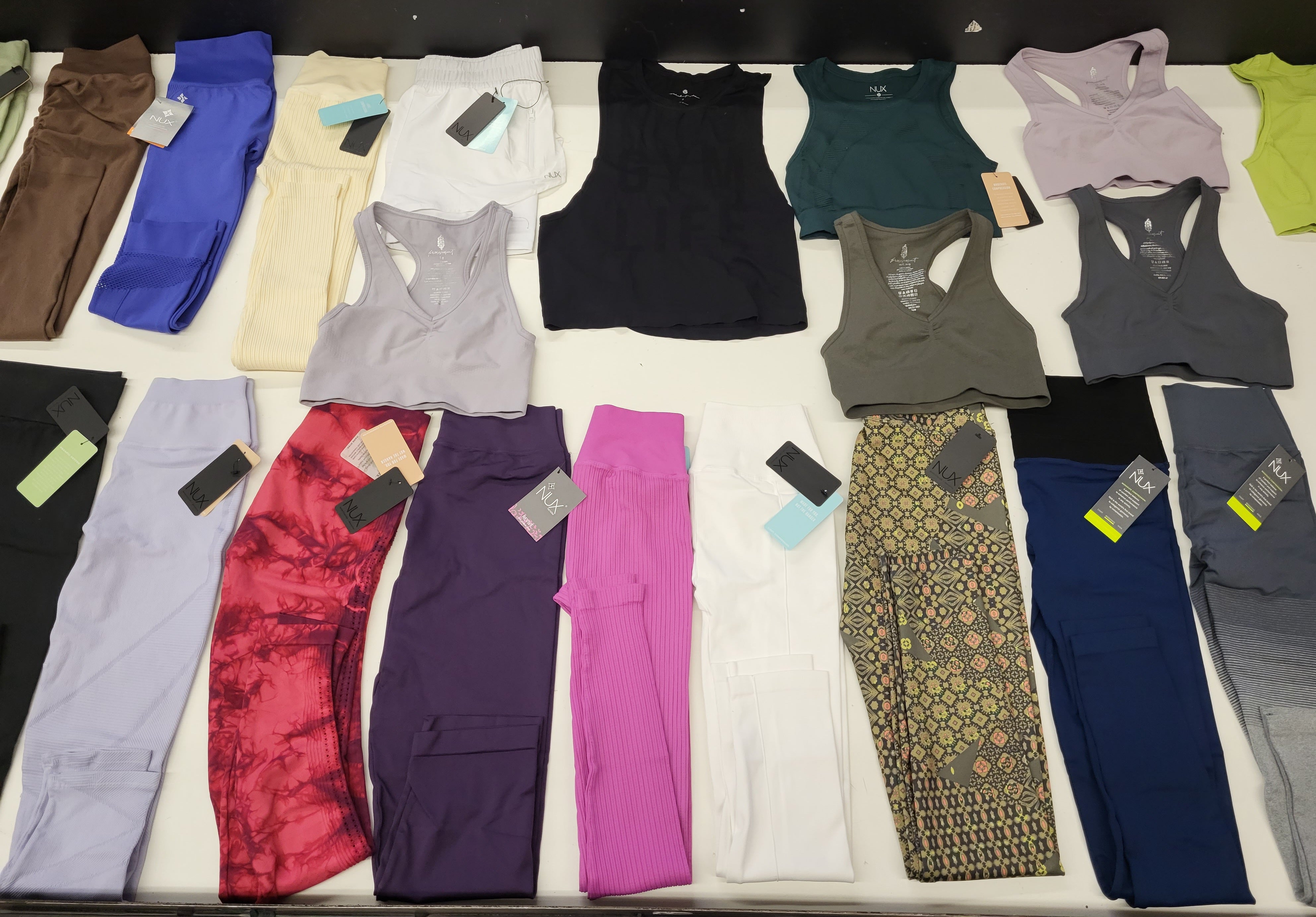 NUX ACTIVEWEAR APPAREL | Assorted Women's Apparel | NWT | 25 Pieces | Small Box #SMA 579