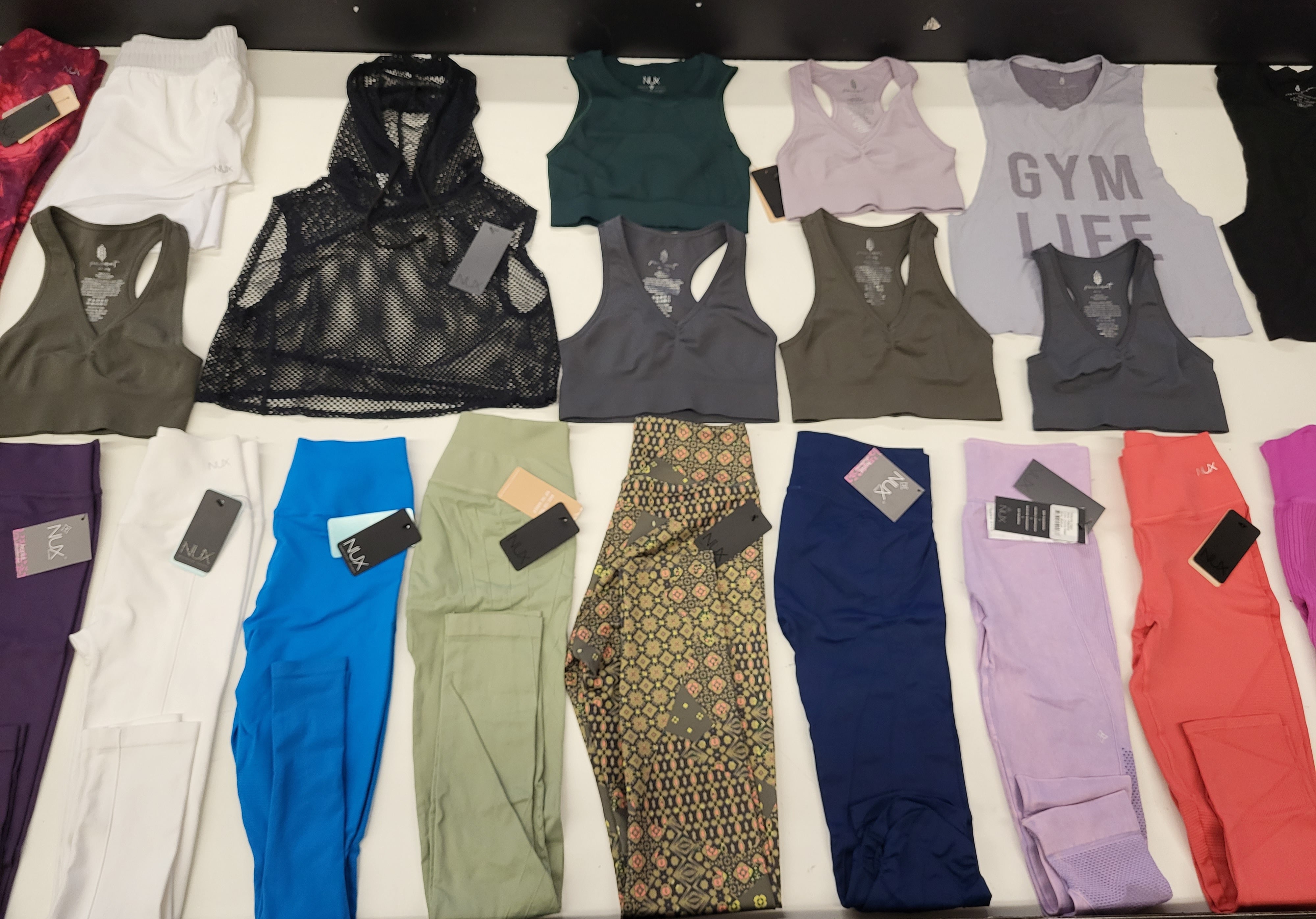 NUX ACTIVEWEAR APPAREL | Assorted Women's Apparel | NWT | 25 Pieces | Small Box #SMA 581